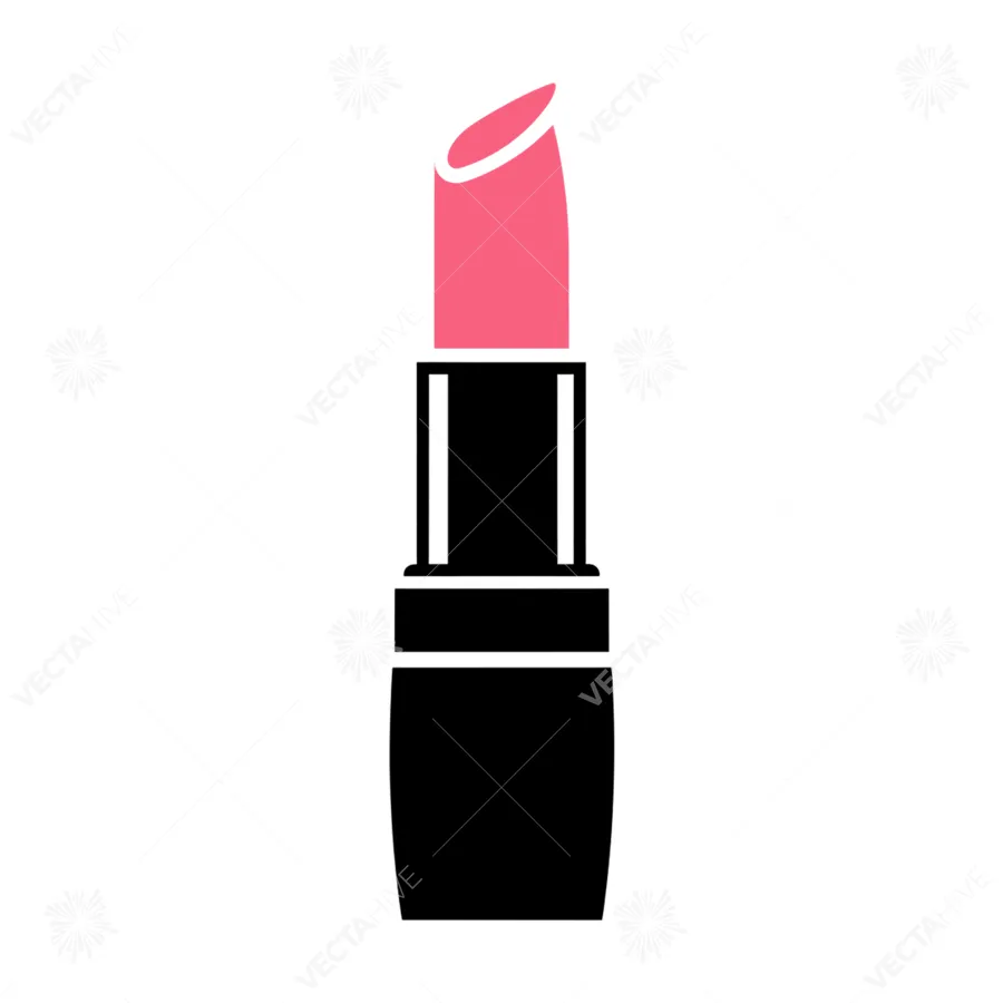 Pink Lipstick Icon - Vector Illustration