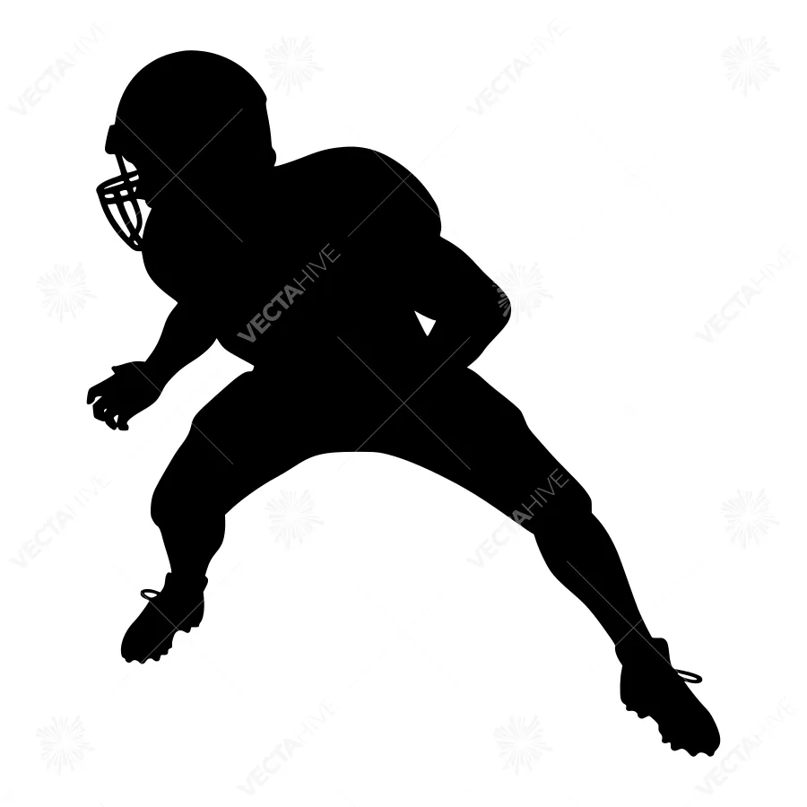 American Football Player Silhouette