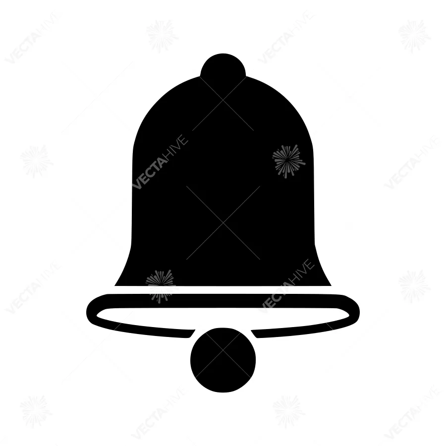 Black Bell Icon - Vector Illustration