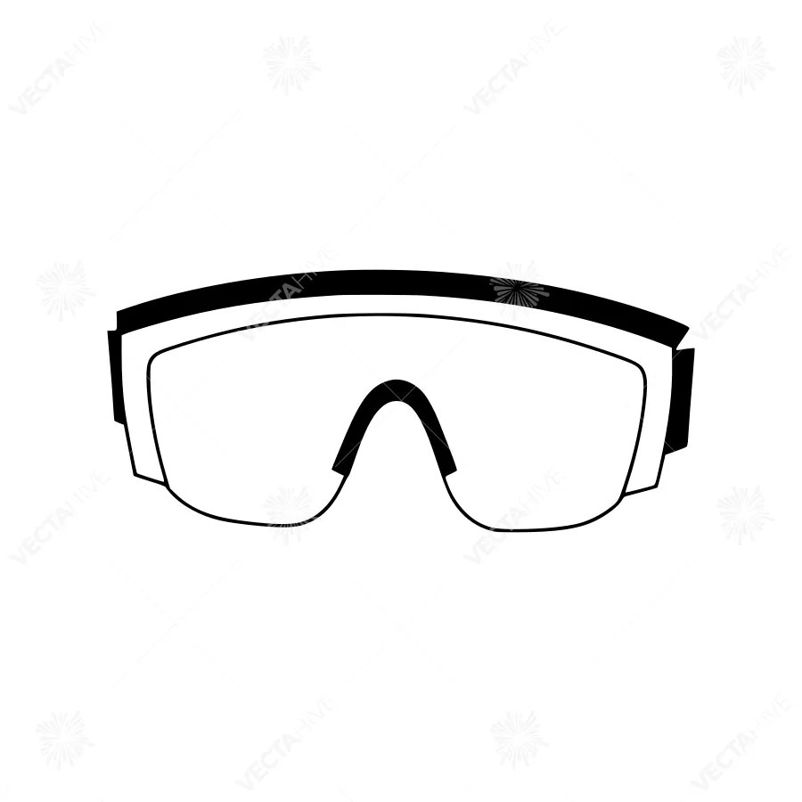 Black Eyeglasses Icon - Vector Illustration