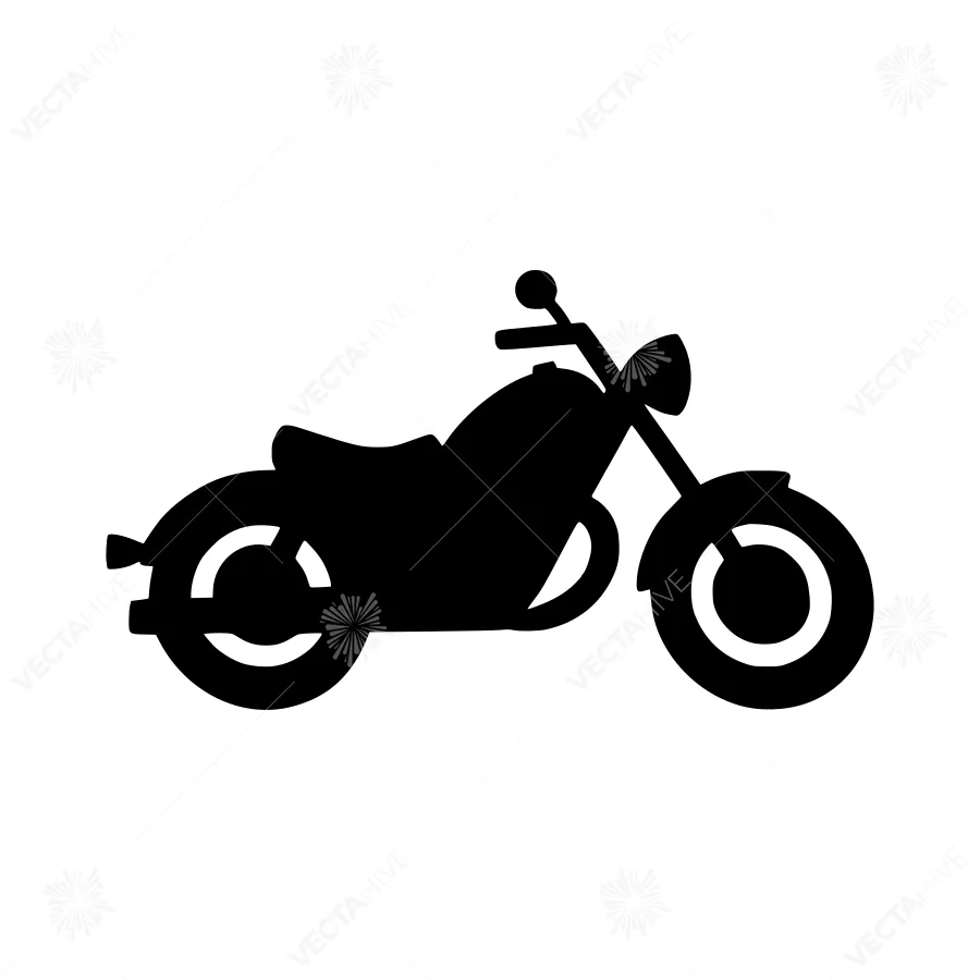 Black Motorcycle Silhouette Icon