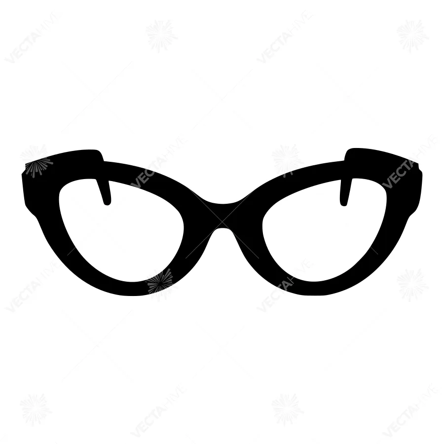 Black Glasses Icon - Vector Illustration