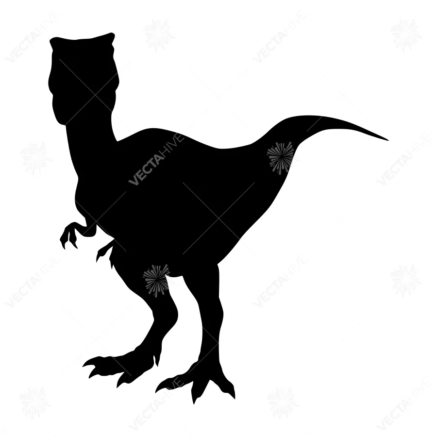 Silhouette Dinosaur T-Rex Vector Illustration
