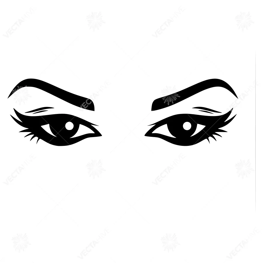 Black Eye Illustration - Dramatic Eyeshadow