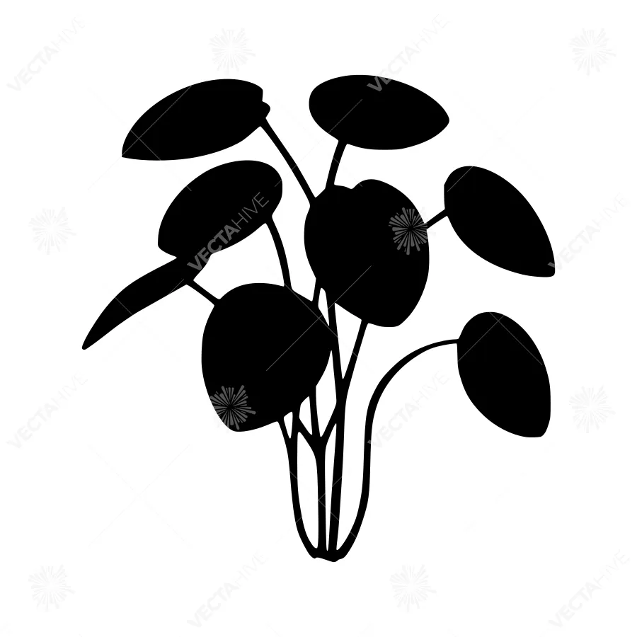 Lotus Flower Silhouette - Minimalist Vector Graphic