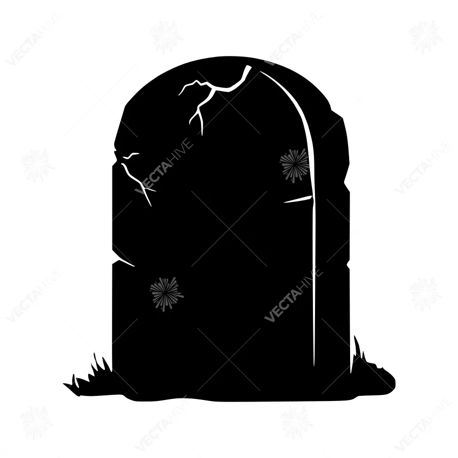 Silhouette Tombstone - Minimalist Design