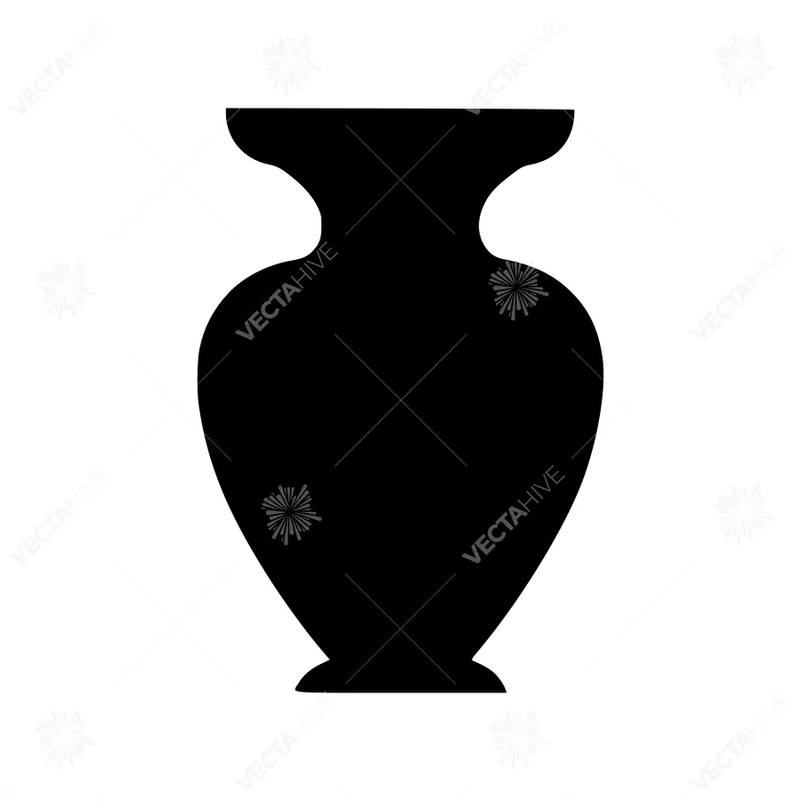 Black Vase Silhouette Icon