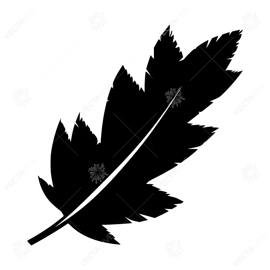 Black Leaf Silhouette Vector Icon