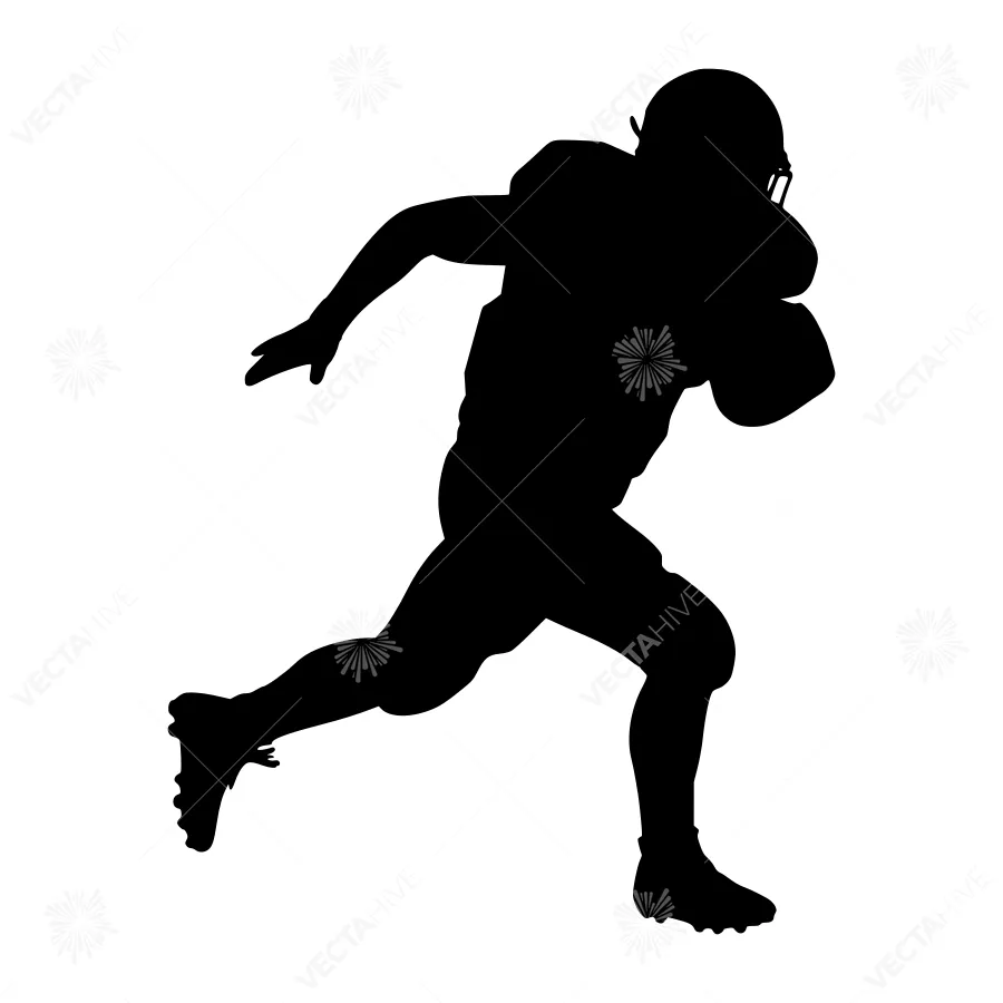 American Football Player Silhouette