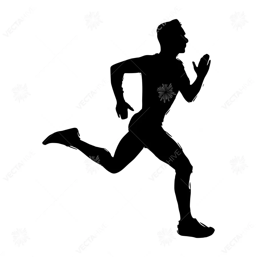 Silhouetted Runner - Dynamic Action