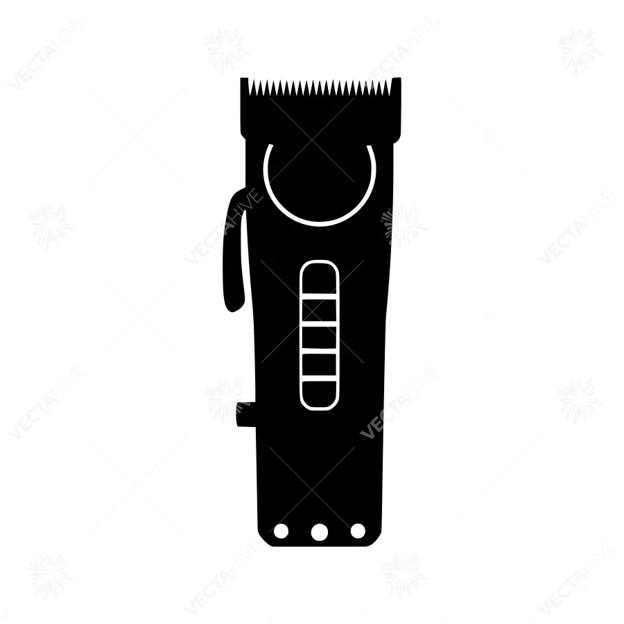 Black Hair Clipper Silhouette Icon