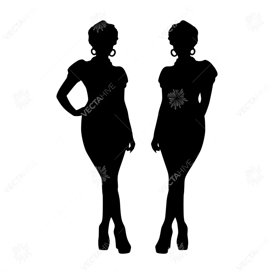 Silhouette Women Fashion Figures