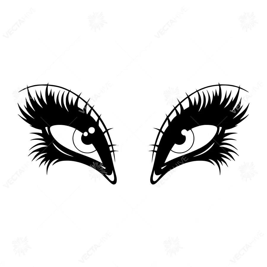 Black Eye Illustration - Dramatic Eyeshadow