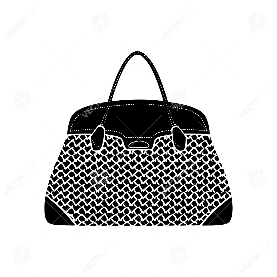 Black & White Bag Vector Illustration