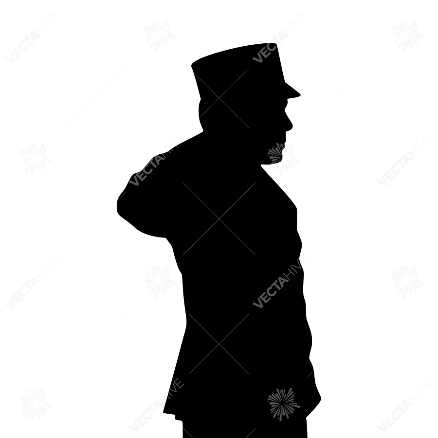 Silhouette of a Soldier - Military Vector
