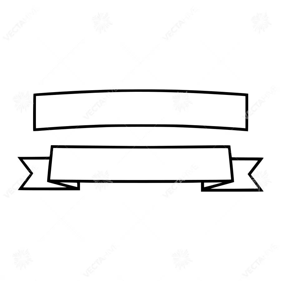 Minimalist Ribbon Banner Design