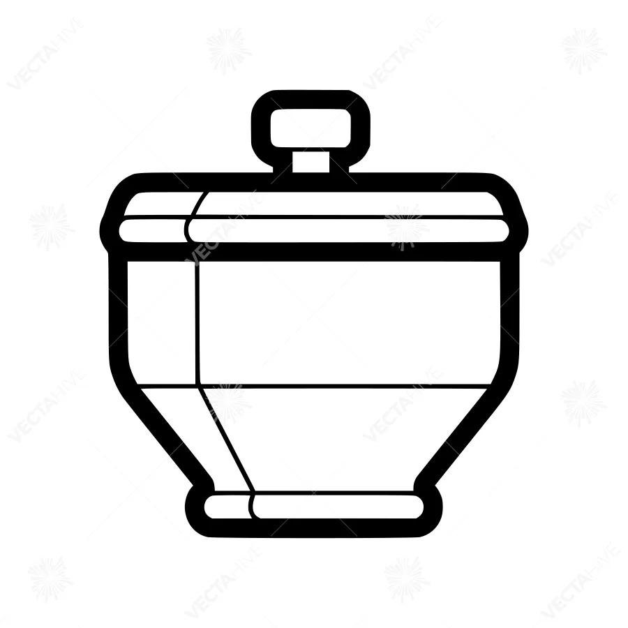Minimalist Jar Icon - Vector Illustration