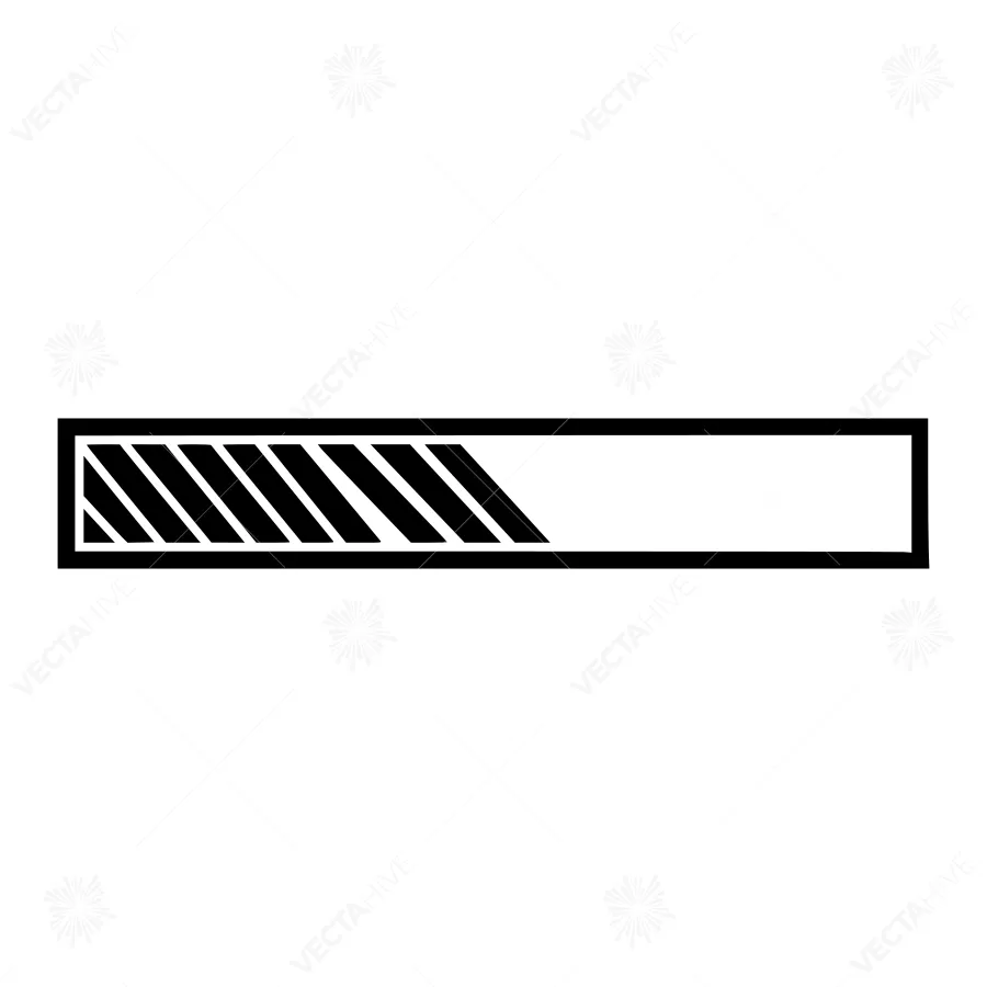 Geometric Progress Bar - Black & White Design