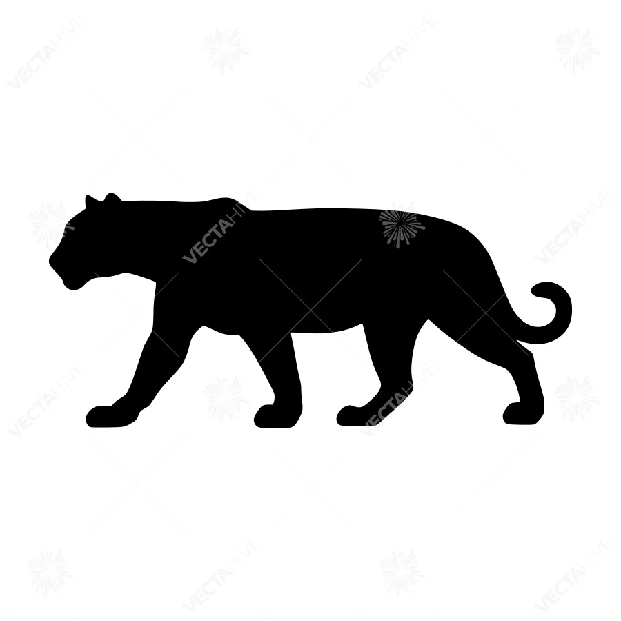Black Panther Silhouette Vector Illustration