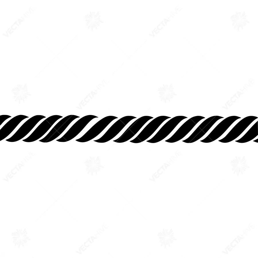 Black Rope Border - Minimalist Design Element