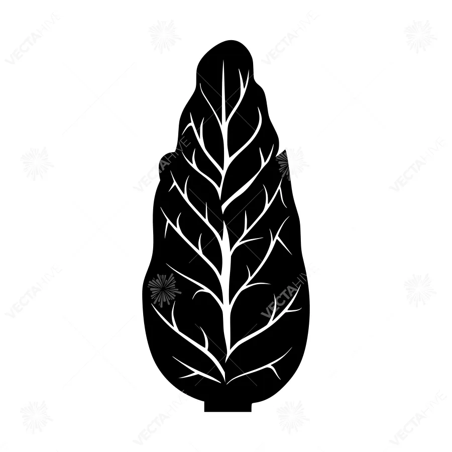 Black Leaf Silhouette Vector Illustration