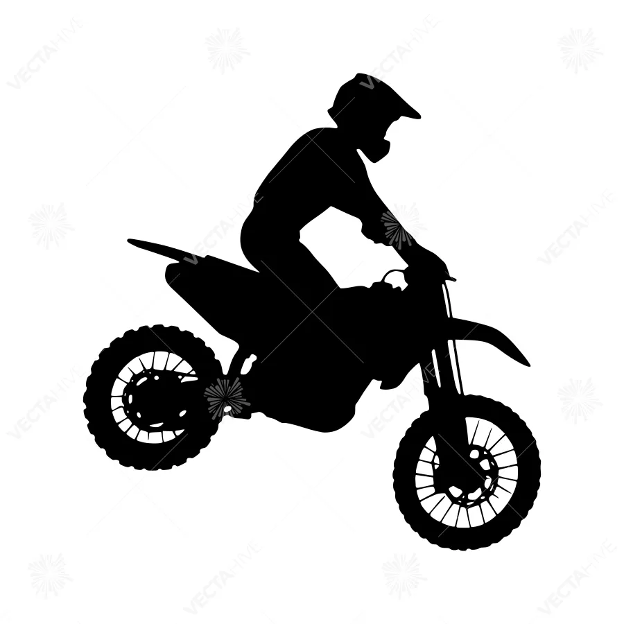 Silhouette Motorcycle Rider Offroad
