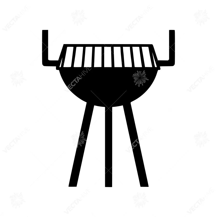 Grill Icon - Black Silhouette