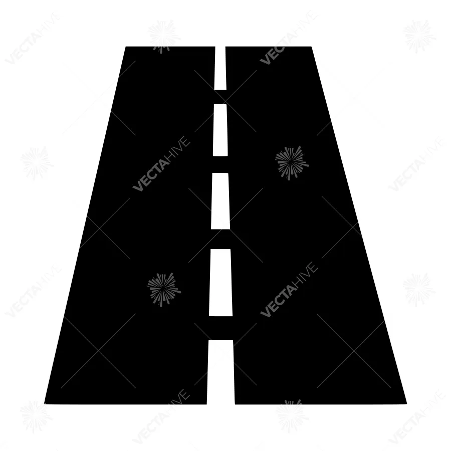 Road Vector Illustration - Highway Outline