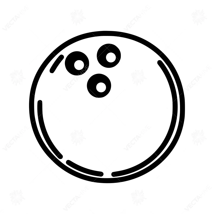 Bowling Ball Icon - Vector Illustration
