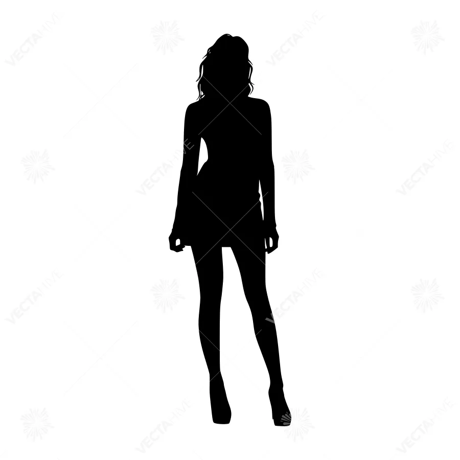 Silhouette Woman Fashion Figure Vector