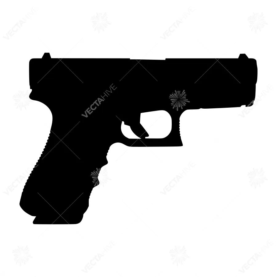 Silhouette Gun Vector Illustration