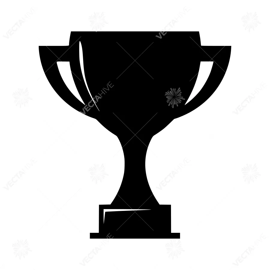 Black Trophy Icon - Award Symbol