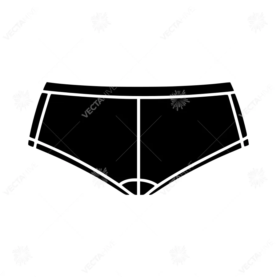 Black Briefs Silhouette Icon