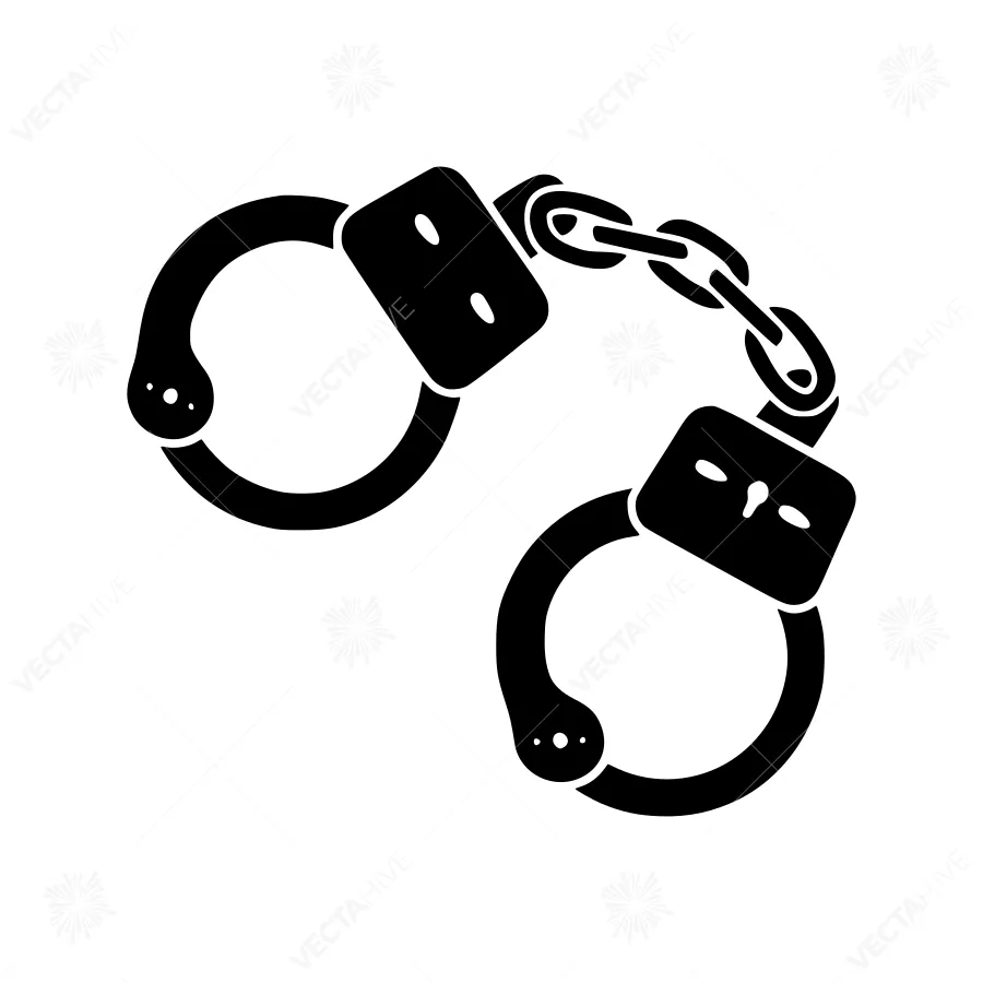 Black Handcuffs Silhouette