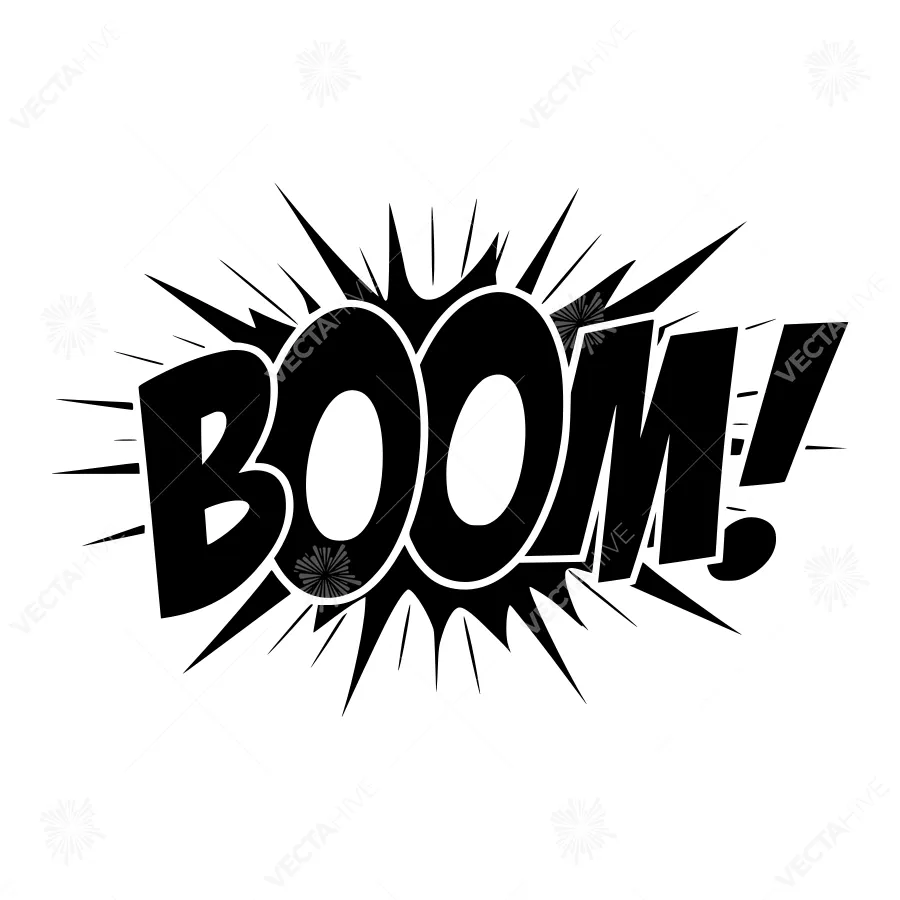 Comic Boom Explosion Speech Bubble