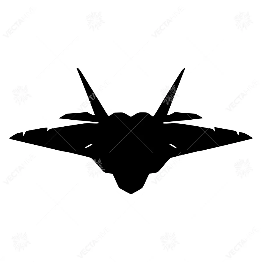 Jet Fighter Silhouette Vector Illustration