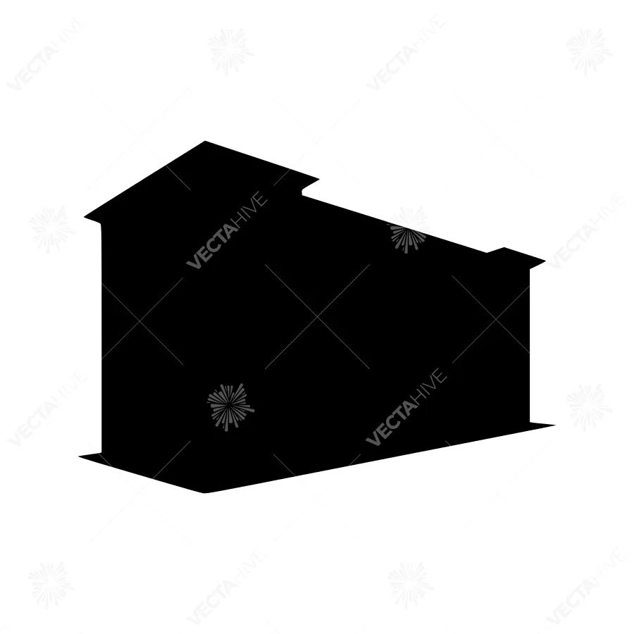 Modern House Silhouette Vector Icon