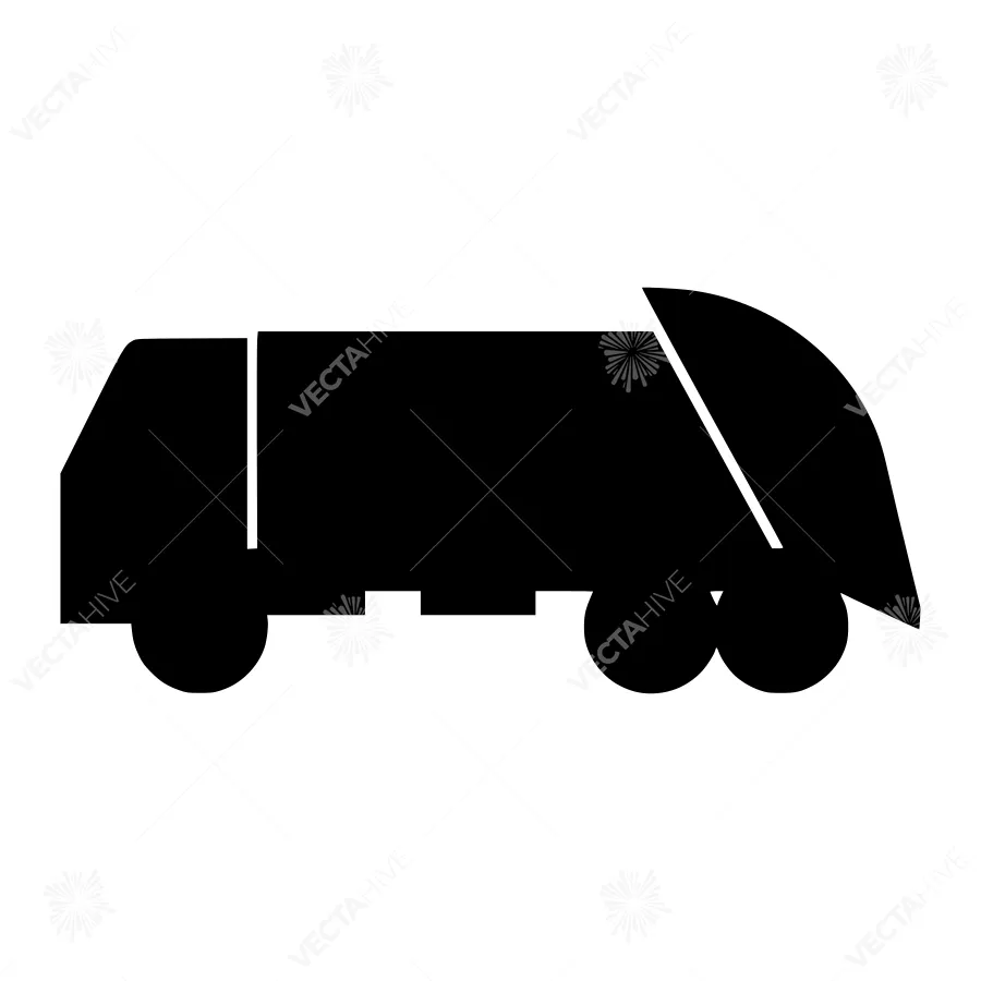 Black Truck Icon - Simple Vector Illustration