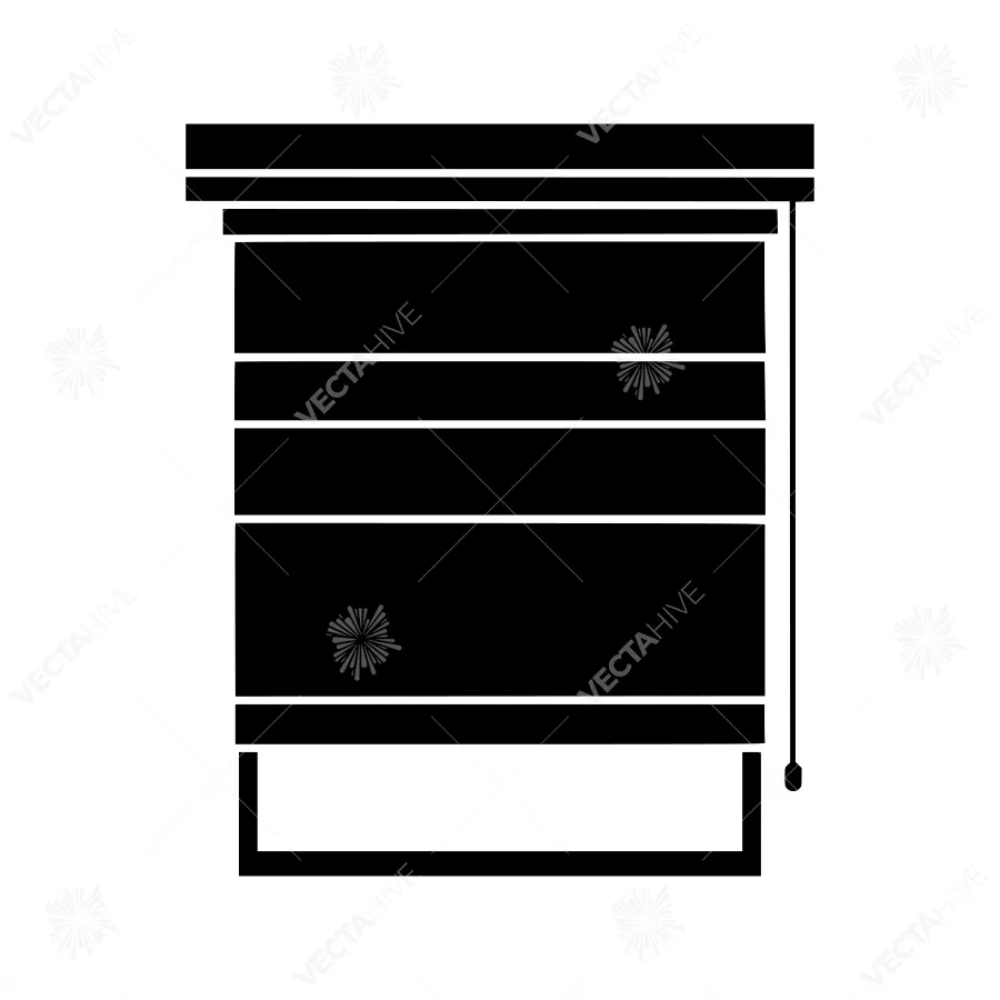 Black Blind Silhouette Icon