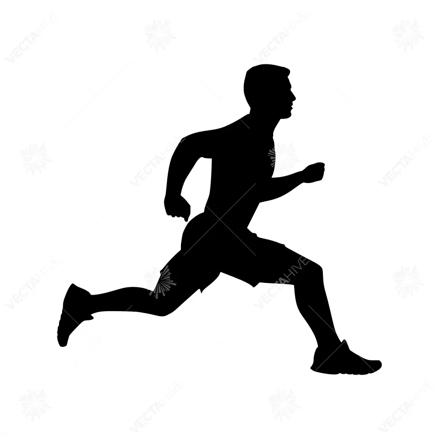 Silhouette Runner - Athletic Vector Illustration
