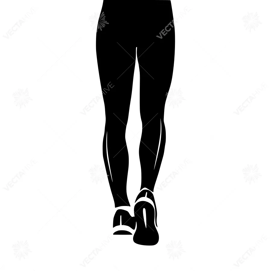 Silhouette Runner Legs Fitness Vector
