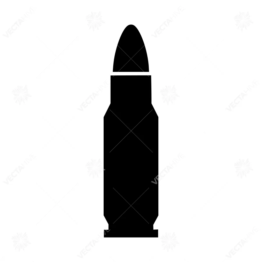 Black Bullet Silhouette Icon