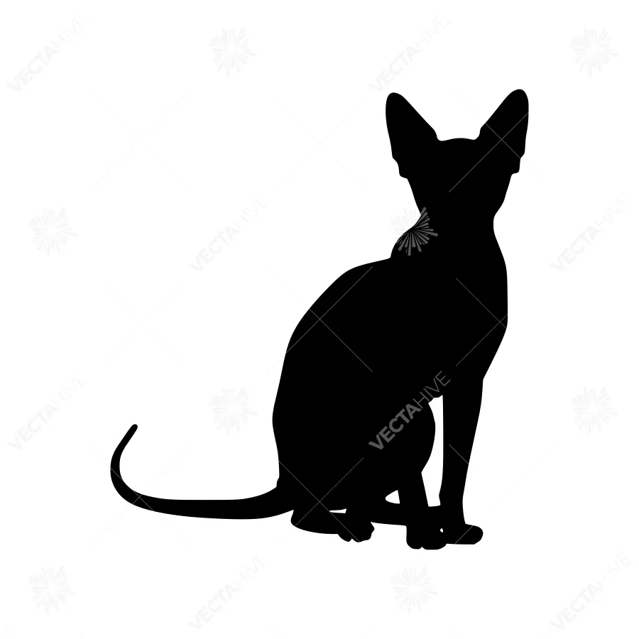 Silhouette Cat - Egyptian Mau
