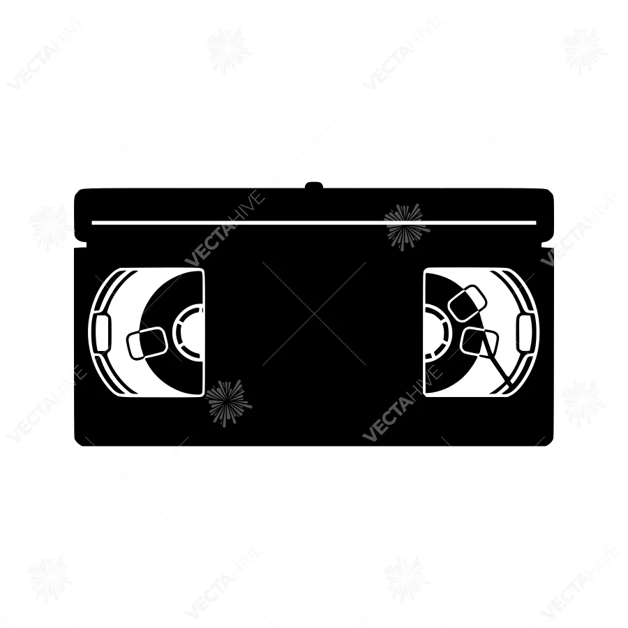 VHS Tape Icon - Retro Technology Vector