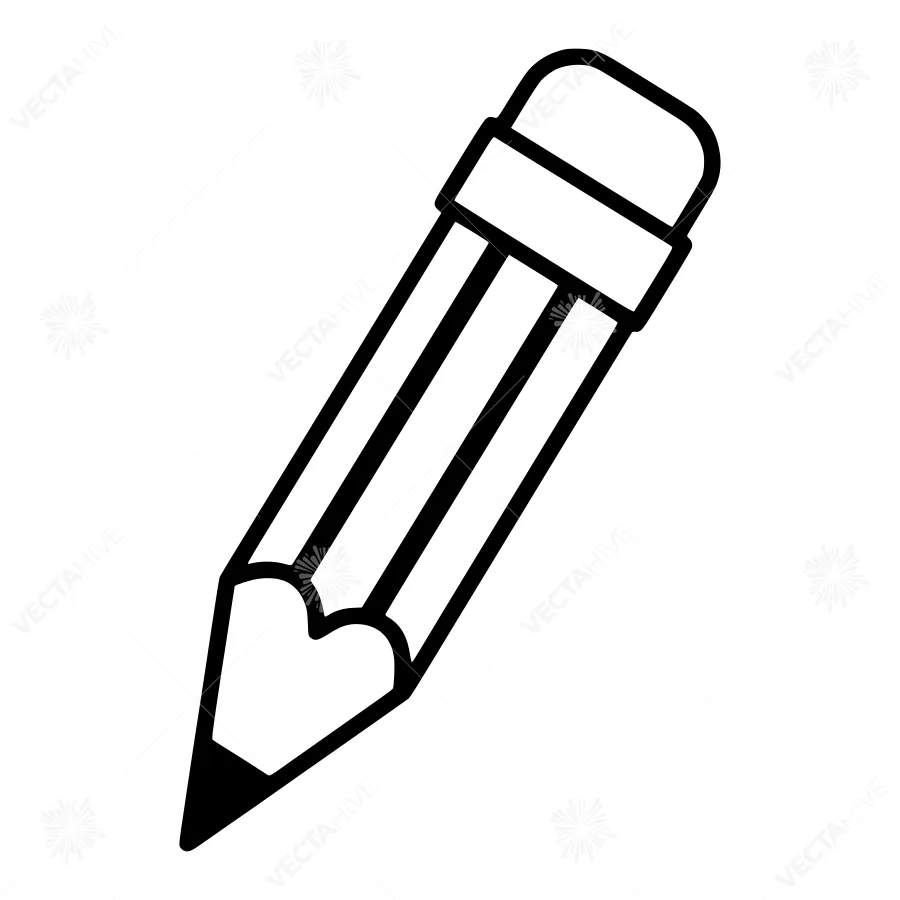Black Pencil Sketch Icon
