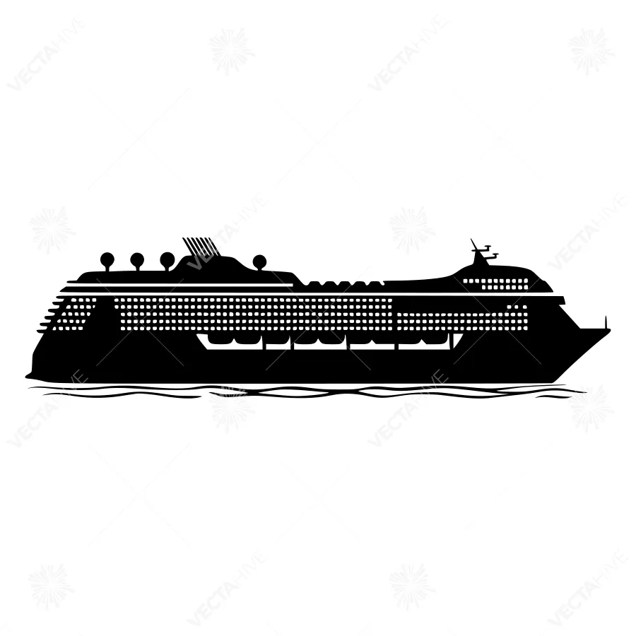 Silhouette Cruise Ship on Water