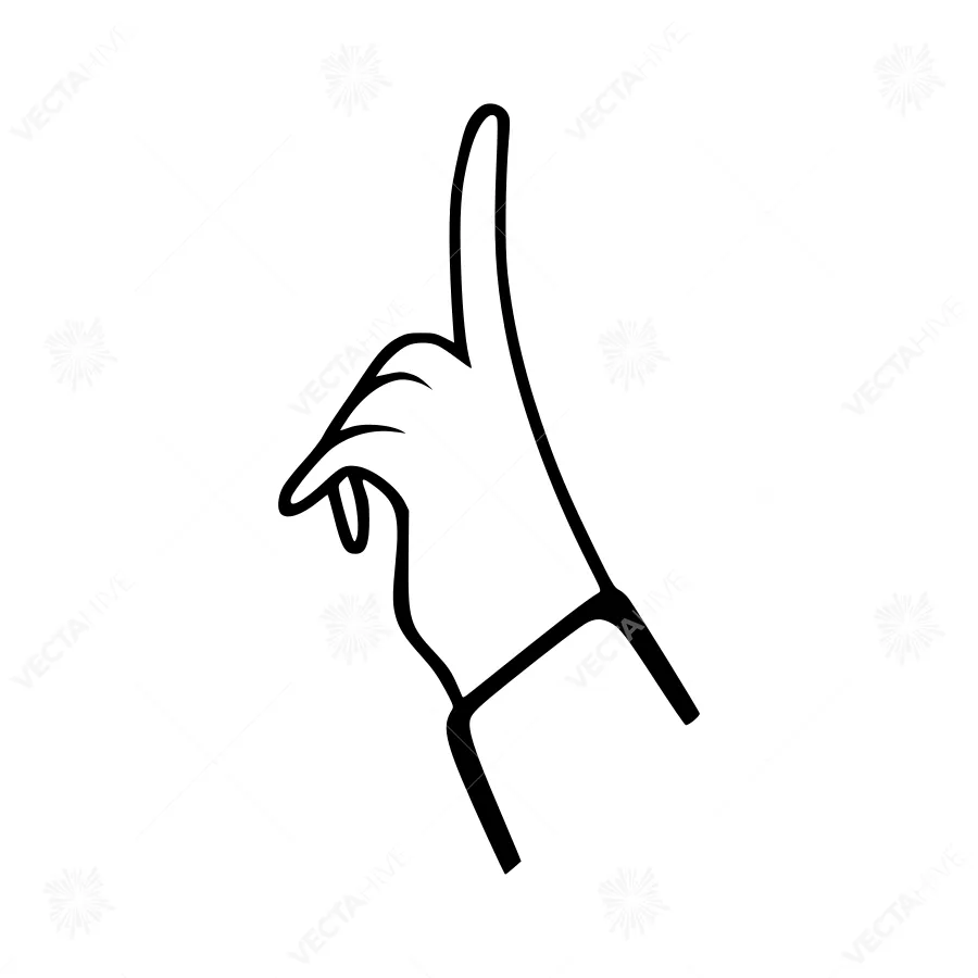 Pointing Hand Illustration - Minimalist Design