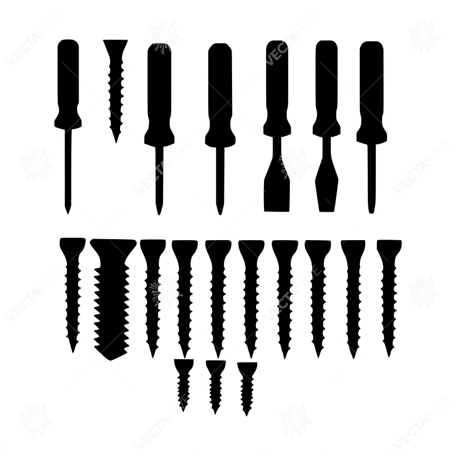 Tool Icons - Black Silhouette Set