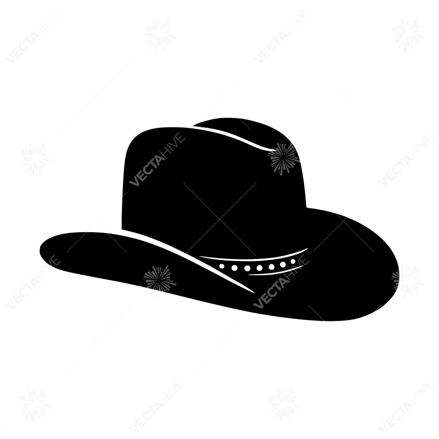 Silhouette Cowboy Hat - Minimalist Design