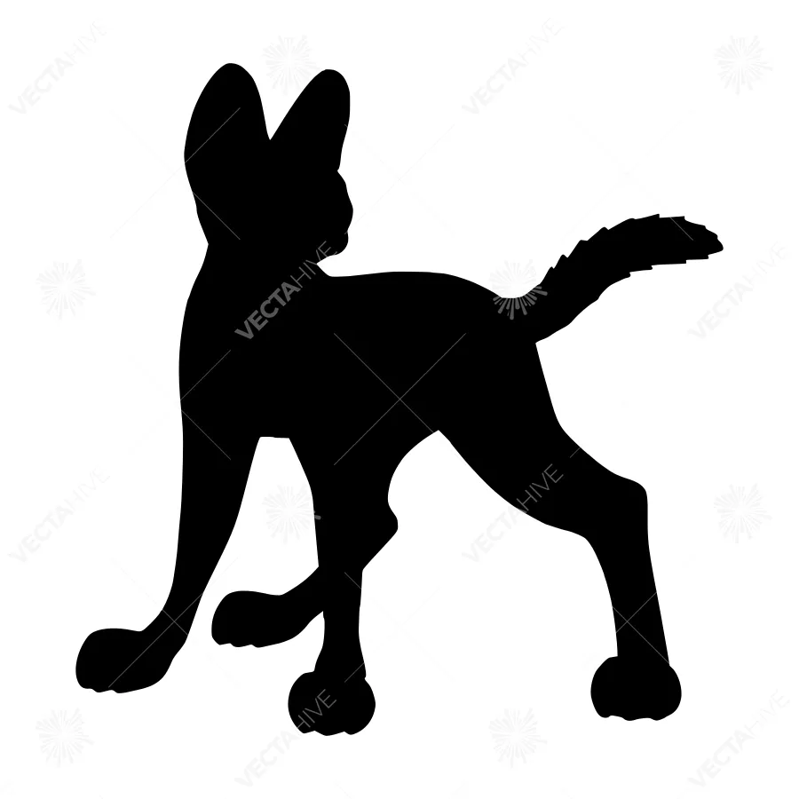 Dog Silhouette Vector Graphic